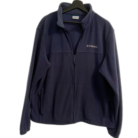 Columbia XL Dark Blue Fleece Women's Jacket, Full Zip, Cozy Warm Sweatshirt - Picture 1 of 6